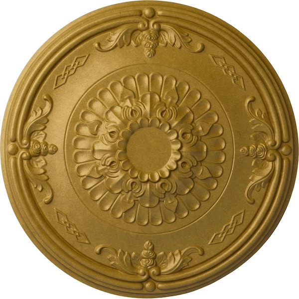 Ekena Millwork Athens Ceiling Medallion (Fits Canopies up to 3 5/8"), 26 1/4"OD x 3 1/4"P, Pharaohs Gold CM27ATPGS - main